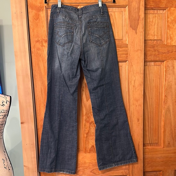 DKNY Blue Flare Wide Leg Jeans - Picture 4 of 5